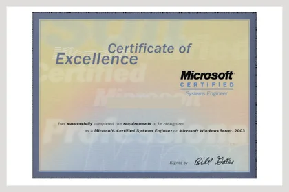 Microsoft Certified Systems Engineer 證照縮圖