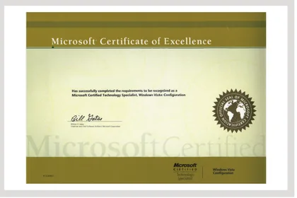 Microsoft Certified Technology Specialist: Windows Vista, Configuration 證照縮圖